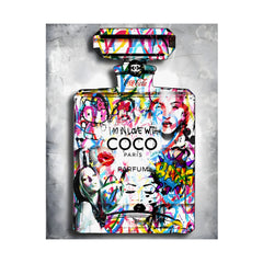 Coco Perfume Graffiti Poster — Matte Vertical Art Print
