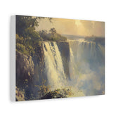 Waterfall Landscape Matte Canvas Print — Stretched 1.25"
