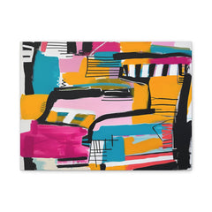 Abstract Colorful Art Canvas Print — Vibrant Modern Geometric Wall Decor