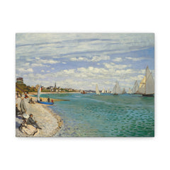 Seaside Sailing Matte Canvas Wall Art – Impressionist Coastal Print, Stretched 1.25"