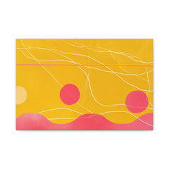 Abstract Sunset Matte Canvas Wall Art — Yellow & Pink Modern Minimalist Decor