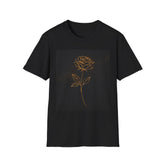 Gold Outline Rose T-Shirt