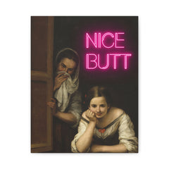 'Nice Butt' Neon Art Canvas