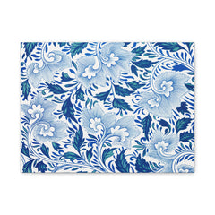 Blue Floral Canvas Wall Art — Matte Stretched Canvas 1.25"