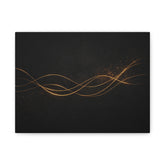 Golden Wave Abstract Canvas Print — Matte Stretched Wall Art