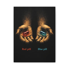 Red Pill Blue Pill Canvas Print — Matte Stretched Wall Art