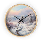 Winter Landscape Wall Clock — Snowy Path Scenic Home Decor Clock