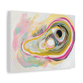 Abstract Oyster Shell Matte Canvas Wall Art — Colorful Modern Coastal Decor