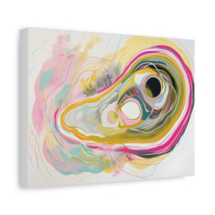 Abstract Oyster Shell Matte Canvas Wall Art — Colorful Modern Coastal Decor