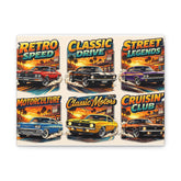 Vintage Muscle Cars Canvas Print — Retro Speed, Classic Drive, Cruisin' Club Artwork