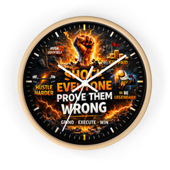 Motivational Wall Clock — "Prove Them Wrong" Inspirational Gym Decor
