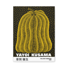 Yayoi Kusama Yellow Pumpkin Canvas Art – Modern Pop Art Wall Decor, Stretched Matte Print