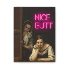 'Nice Butt' Neon Art Canvas