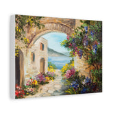 Mediterranean Garden Path Matte Canvas Print