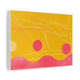 Abstract Sunset Matte Canvas Wall Art — Yellow & Pink Modern Minimalist Decor