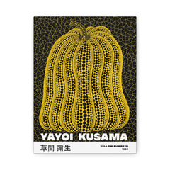 Yayoi Kusama Yellow Pumpkin Canvas Art – Modern Pop Art Wall Decor, Stretched Matte Print