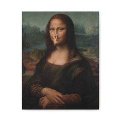Canvas Wall Art — Classic Portrait with Clothespin Nose (Matte Stretched)