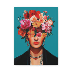 Frida Floral Portrait Canvas