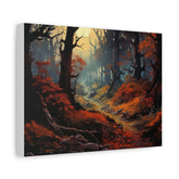 Canvas Wall Art — Enchanted Autumn Forest Matte Stretched Canvas