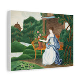 Romantic Garden Lady Matte Stretched Canvas (1.25")