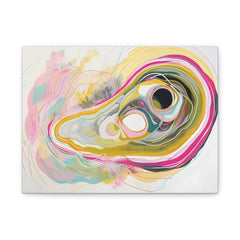 Abstract Oyster Shell Matte Canvas Wall Art — Colorful Modern Coastal Decor