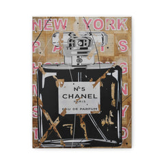 Chanel No.5 Pop Art Canvas Print — Perfume Bottle Wall Art