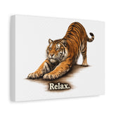 Relaxing Tiger Matte Canvas Wall Art — Stretched 1.25"