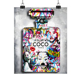 Coco Perfume Graffiti Poster — Matte Vertical Art Print
