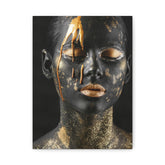 Gold Drip Portrait Canvas