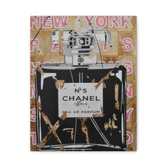 Chanel No.5 Pop Art Canvas Print — Perfume Bottle Wall Art
