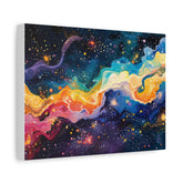 Abstract Galaxy Rainbow Canvas Print — Matte Stretched Wall Art 1.25"