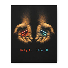 Red Pill Blue Pill Canvas Print — Matte Stretched Wall Art
