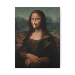 Canvas Wall Art — Classic Portrait with Clothespin Nose (Matte Stretched)