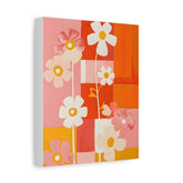 Pink Floral Abstract Canvas Print — Matte Stretched Wall Art