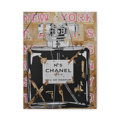 Chanel No.5 Pop Art Canvas Print — Perfume Bottle Wall Art