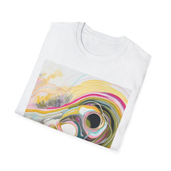 Abstract Swirl Art T-Shirt — Colorful Fluid Painting Graphic Tee