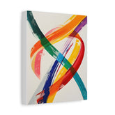 Abstract Rainbow Brushstroke Matte Canvas Wall Art