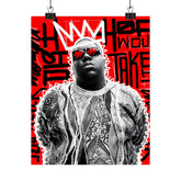 Matte Vertical Poster — Retro Hip-Hop Graffiti Portrait