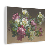 Vintage Rose Bouquet Matte Stretched Canvas
