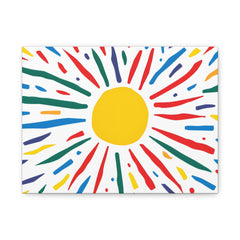 Colorful Sunburst Matte Canvas Print – Bright Abstract Wall Art