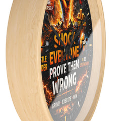 Motivational Wall Clock — "Prove Them Wrong" Inspirational Gym Decor