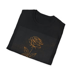 Gold Outline Rose T-Shirt