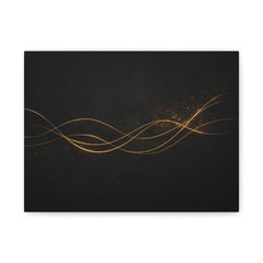 Golden Wave Abstract Canvas Print — Matte Stretched Wall Art