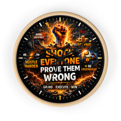 Motivational Wall Clock — "Prove Them Wrong" Inspirational Gym Decor