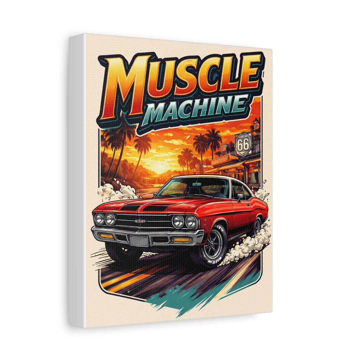 Muscle Machine Classic Car Canvas Print