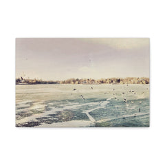 Winter Seascape Matte Canvas Print — Stretched 1.25" Coastal Wall Art