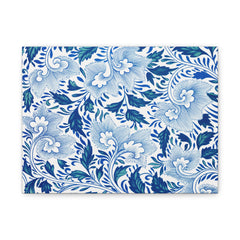 Blue Floral Canvas Wall Art — Matte Stretched Canvas 1.25"