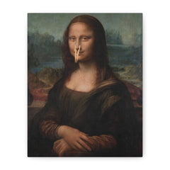 Canvas Wall Art — Classic Portrait with Clothespin Nose (Matte Stretched)