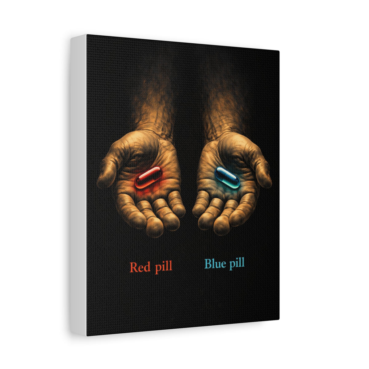 Red Pill Blue Pill Canvas Print — Matte Stretched Wall Art