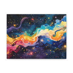 Abstract Galaxy Rainbow Canvas Print — Matte Stretched Wall Art 1.25"